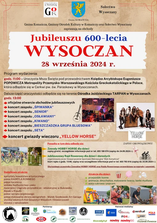 Jubileusz 600-lecia Wysoczan