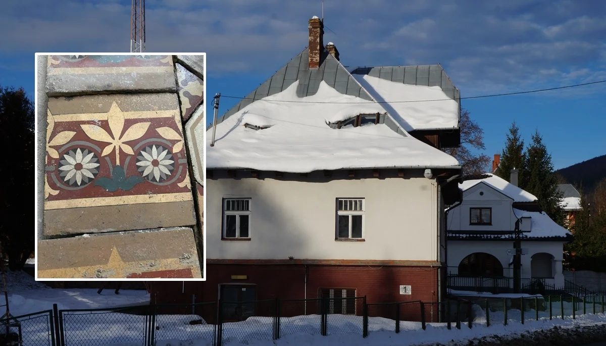 Podczas prac remontowych przy budynku dawnej strażnicy w Ustrzykach Dolnych dokonano kolejnego odkrycia. Tym razem to zabytkowe płytki ceramiczne [ZDJĘCIA] - Zdjęcie główne