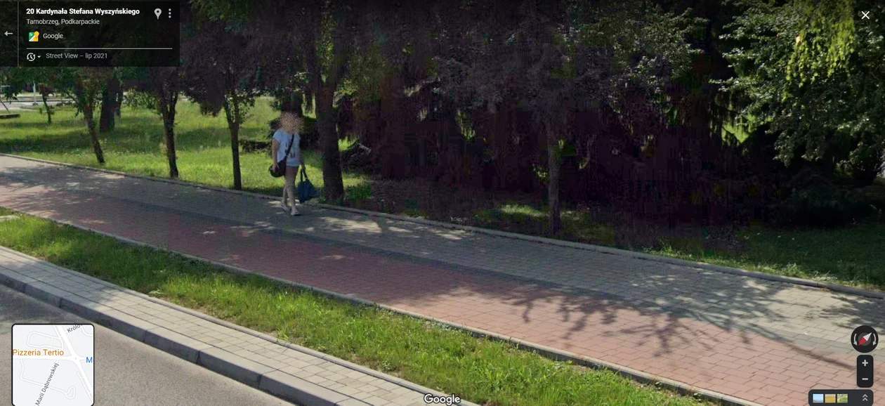 Google Street View - zdjęcia z 2021 roku z Tarnobrzega