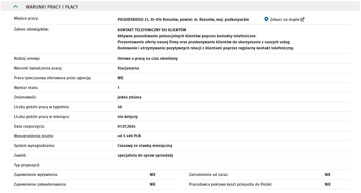 Oferta pracy: SPECJALISTA DO SPRAW OBSŁUGI KLIENTA - MOŻLIWOŚĆ ZATRUDNIENIA OBYWATELI UKRAINY