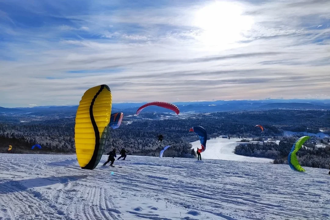 Snowgliding w Bieszczadach