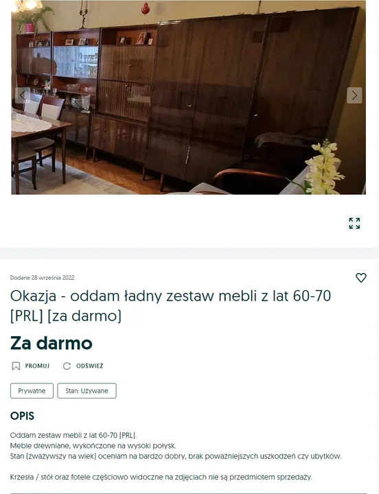 Te przedmioty rzeszowianie oddadzą za darmo. Przegląd ogłoszeń z OLX