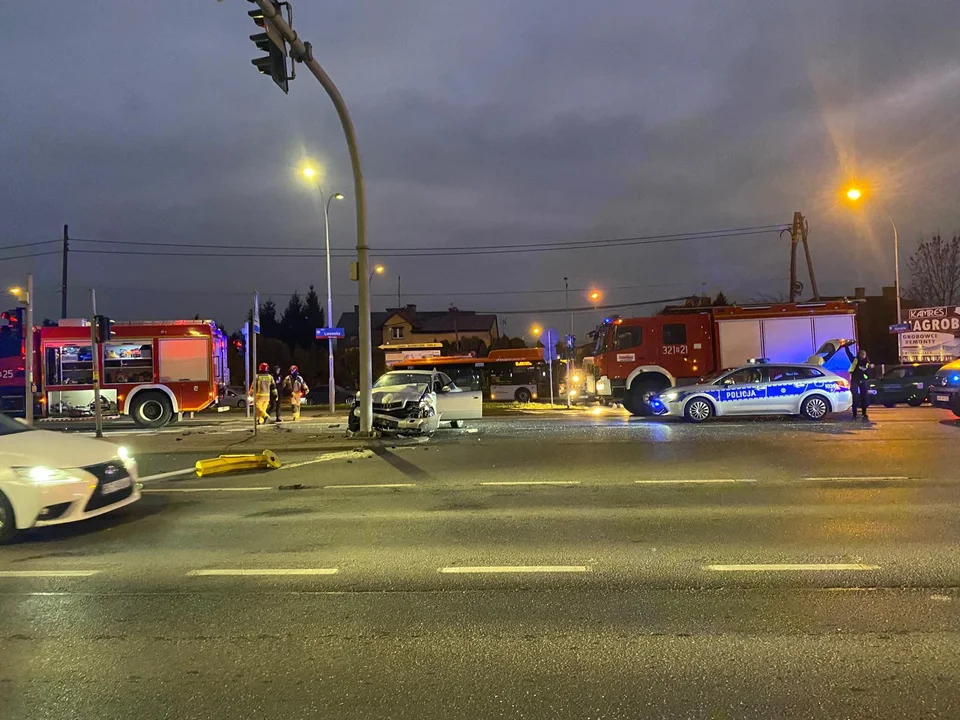 Wypadek na ulicy Lwowskiej w Rzeszowie