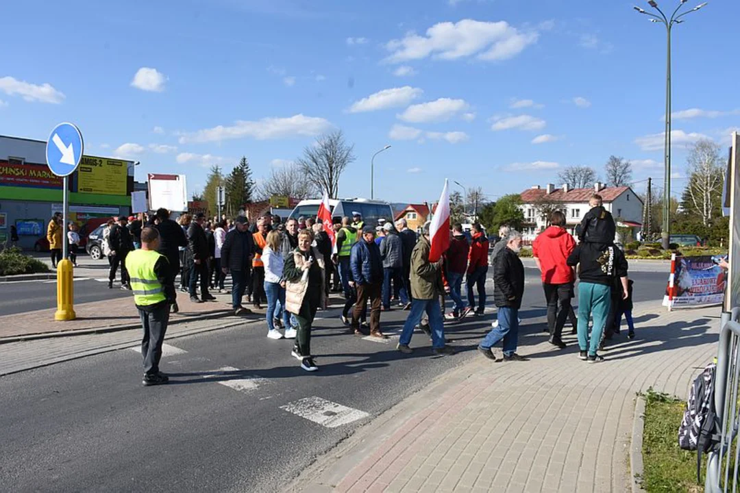 Protest w Lesku przeciwko obwodnicy