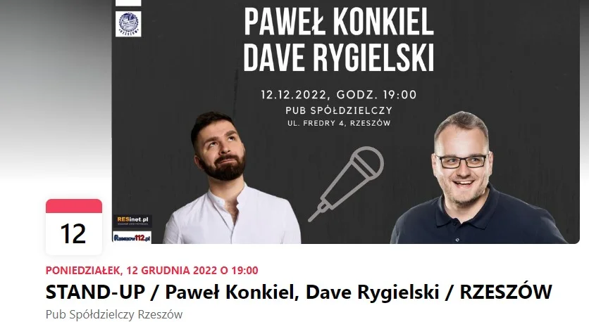 Spektakle, koncerty, standupy i kabarety - to czeka nas w grudniu w Rzeszowie