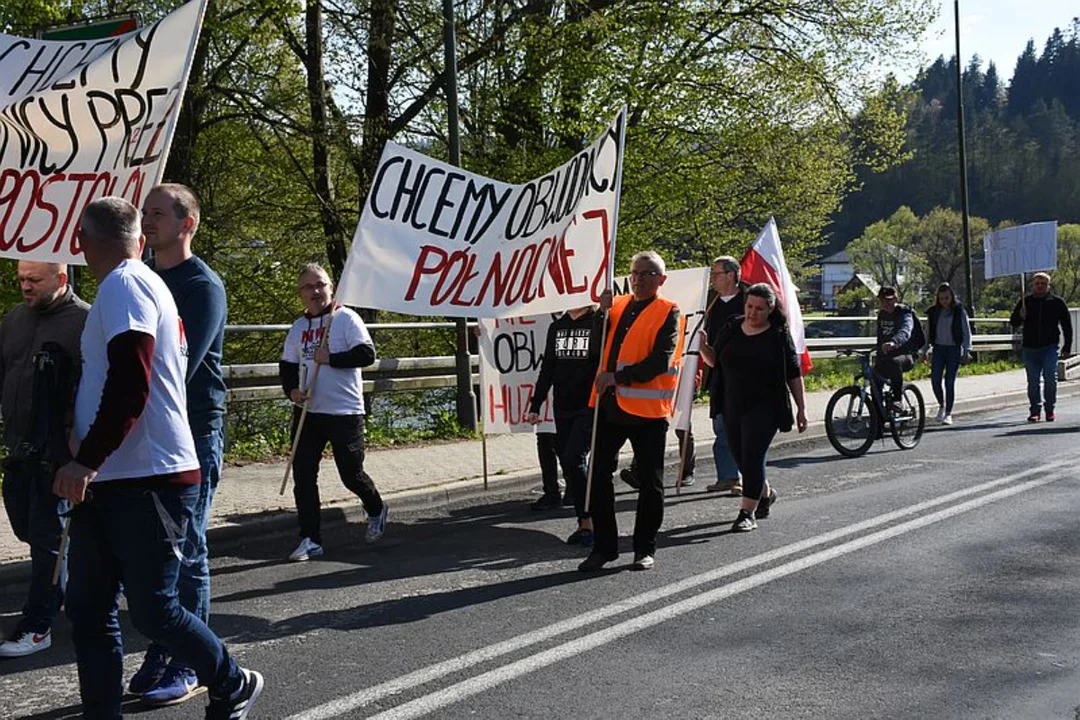 Protest w Lesku przeciwko obwodnicy
