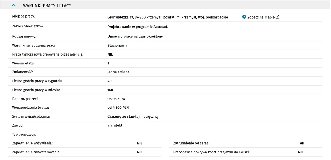 Oferta pracy: ASYSTENT PROJEKTANTA - ARCHITEKT