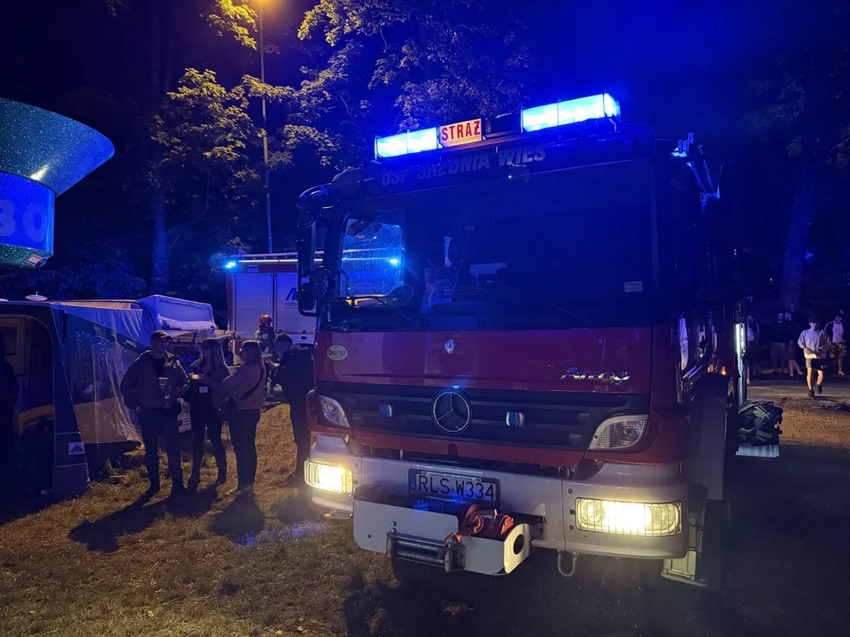 Niewielki pożar podczas festiwalu