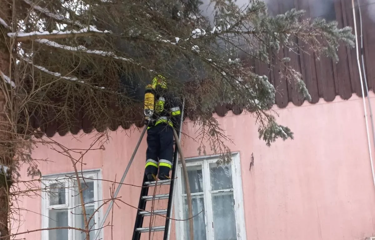 Pożar domu w Ropience