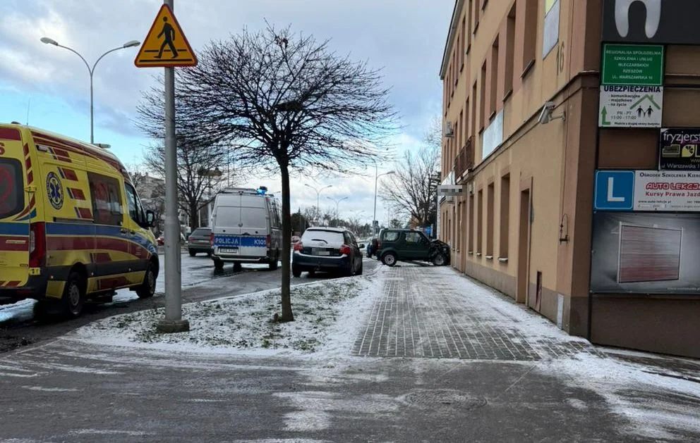 Wypadek na ulicy Warszawskiej w Rzeszowie