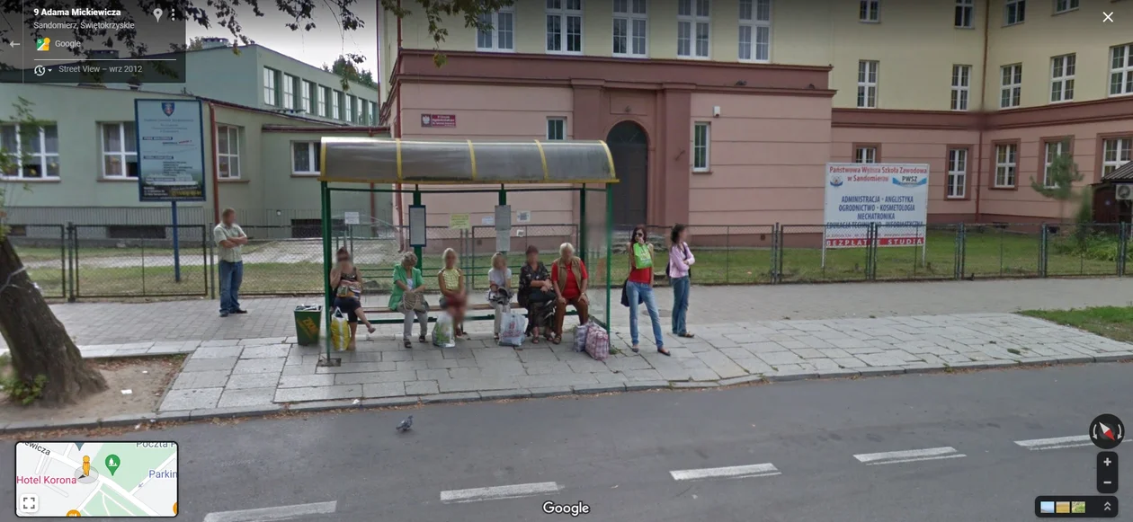 Google Street View w Sandomierzu