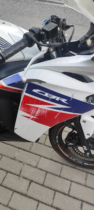 Wypadek z udziałem motocyklisty