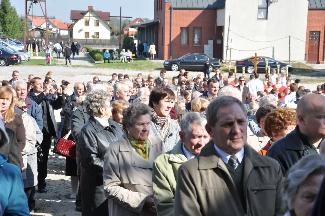 Wmurowanie kamienia węgielnego w kościół w Woli Mieleckiej