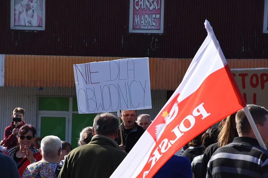 Protest w Lesku przeciwko obwodnicy