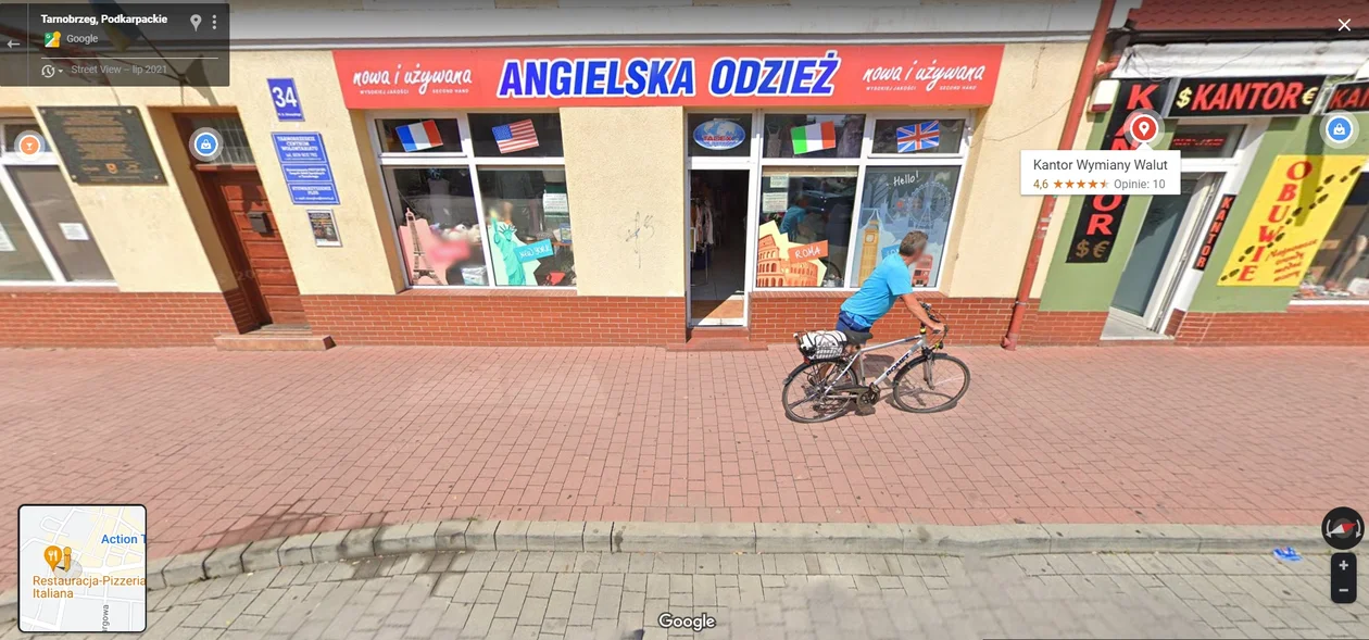 Google Street View - zdjęcia z 2021 roku z Tarnobrzega