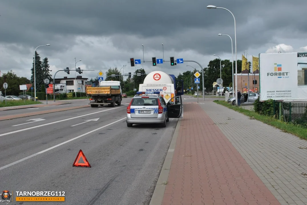 Wypadek w Tarnobrzegu. Zderzenie z pojazdem egzaminacyjnym