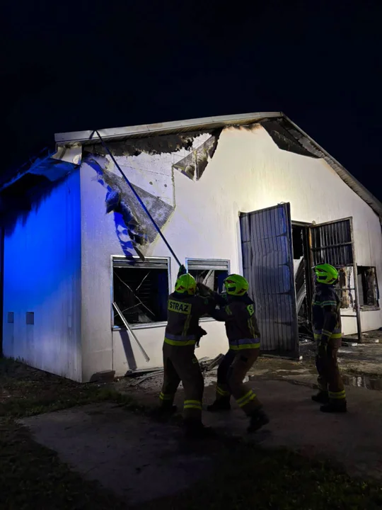 Pożar kurnika w Rusinowie
