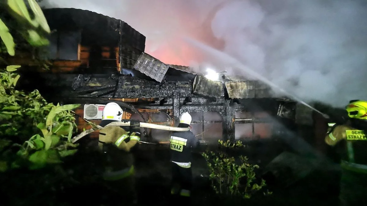 Ogromny pożar hotelu w Bieszczadach