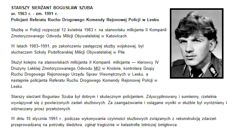 STARSZY SIERŻANT BOGUSŁAW SZUBA