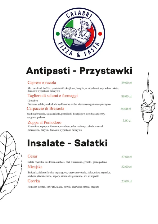 Przystawki i sałatki