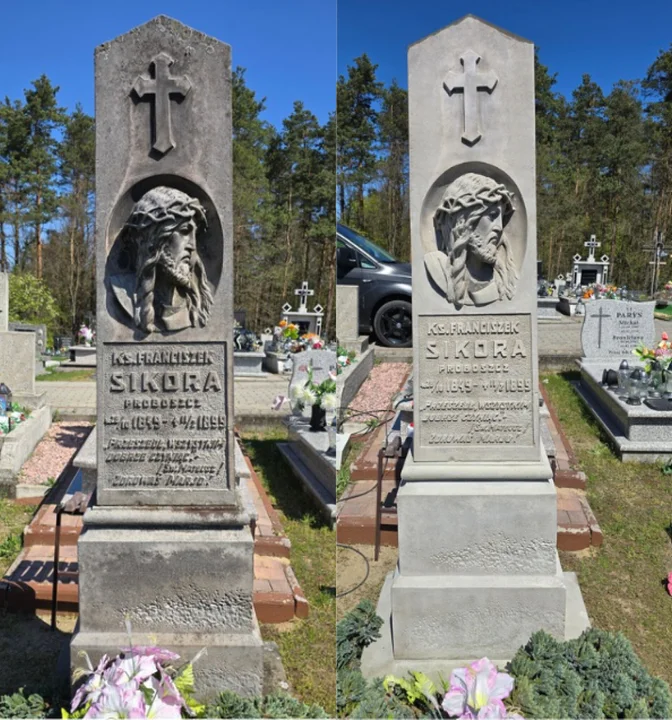 Pomniki w Niwiskach po renowacji