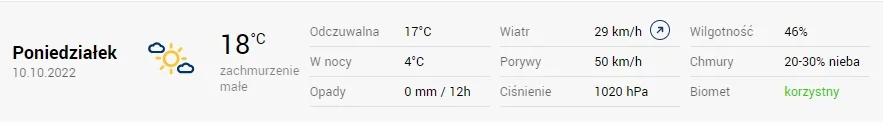 Poniedziałek 10.10