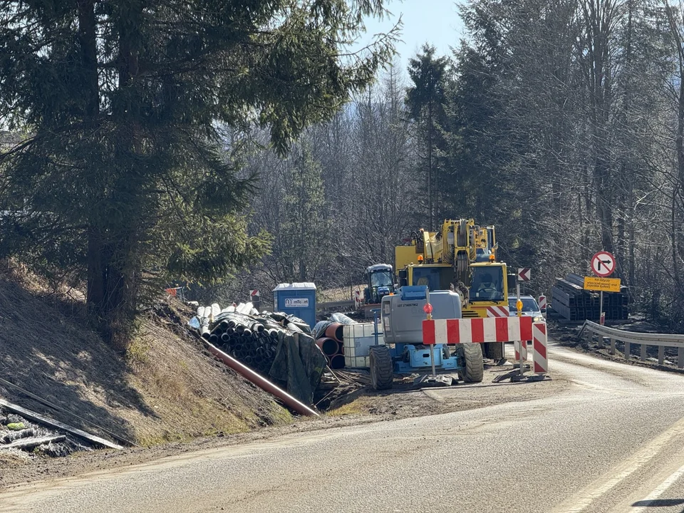 Inwestycja przy zabezpieczeniu osuwiska w Cisnej