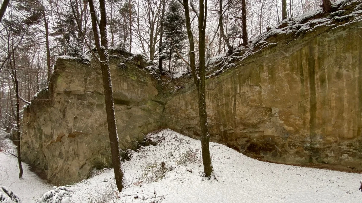 Kamień Leski w zimowej odsłonie. To niezwykły pomnik przyrody nieożywionej [ZDJĘCIA, WIDEO] - Zdjęcie główne