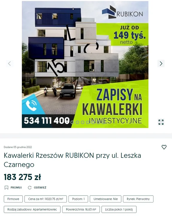 Najmniejsze mieszkania do kupienia lub wynajęcia w Rzeszowie