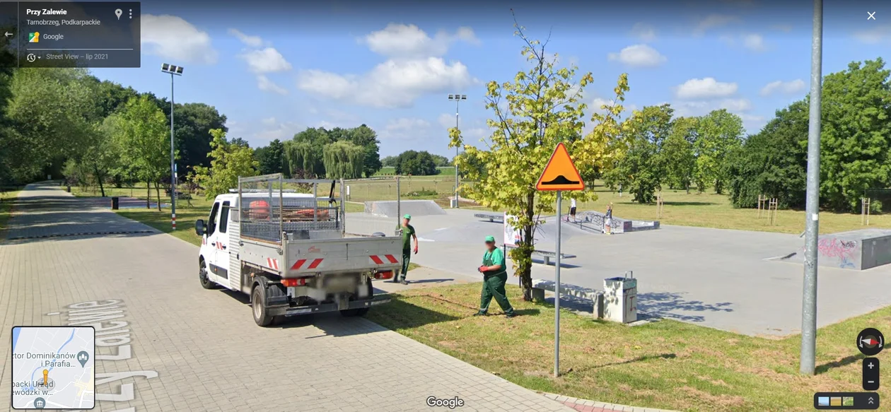 Google Street View - zdjęcia z 2021 roku z Tarnobrzega