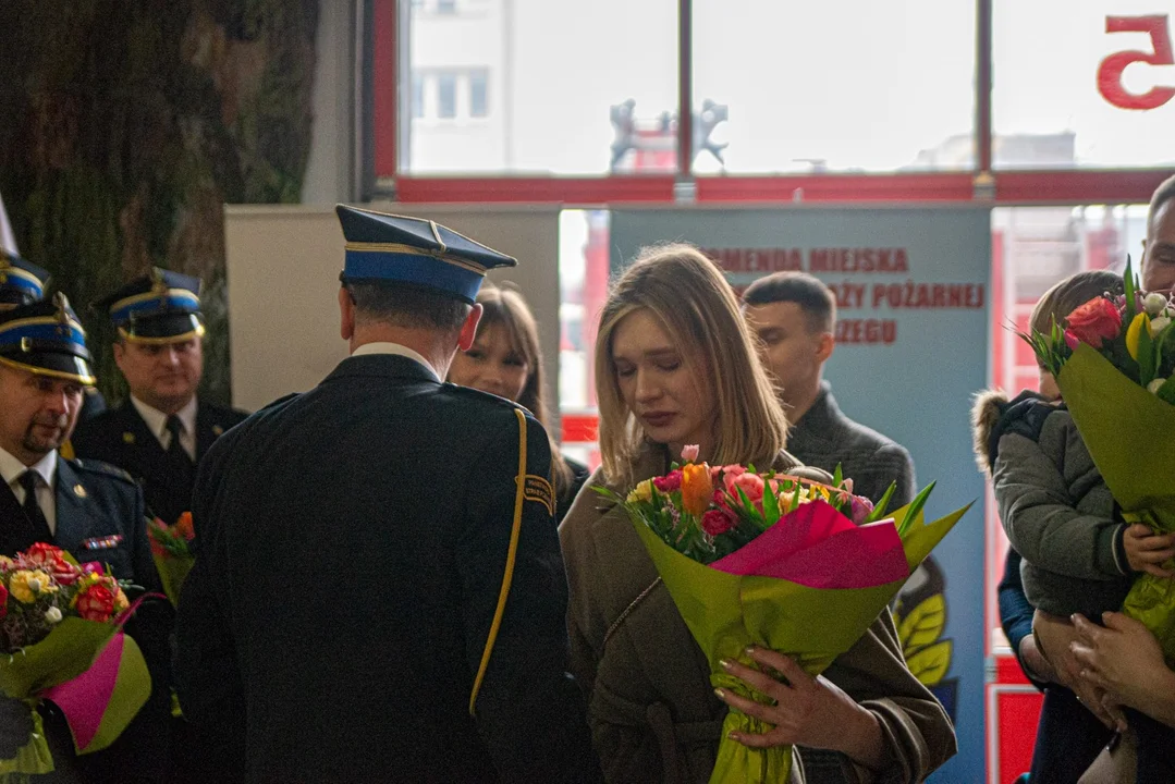 Pożegnanie ze służbą komendanta Komendy Miejskiej Państwowej Straży Pożarnej - st. bryg. Mariana Roga