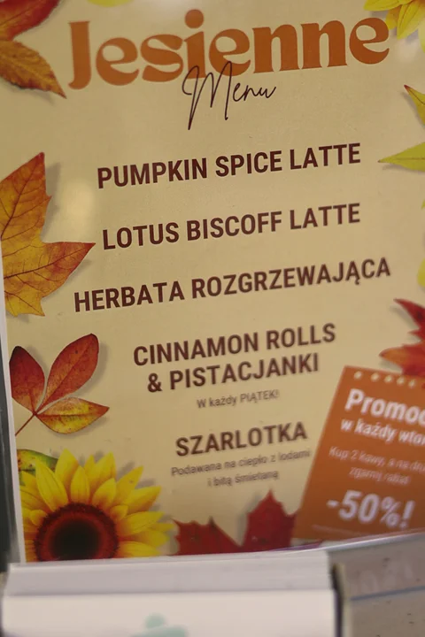 Jesienna wkładka menu