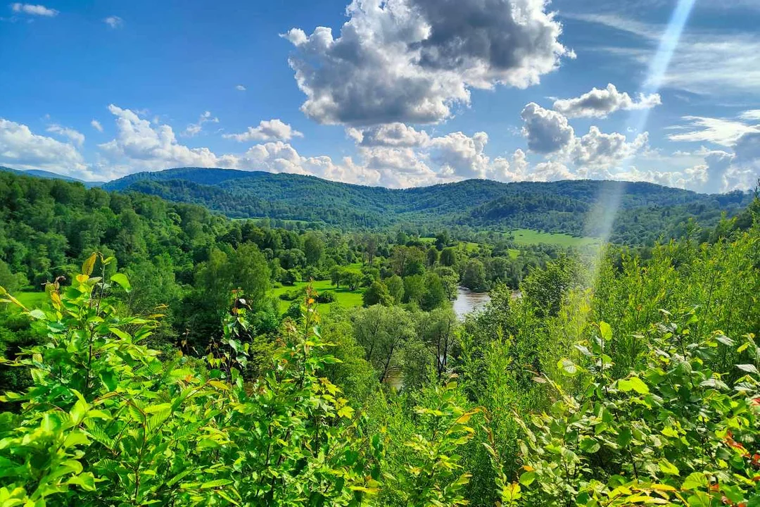 Widok na nieistniejące wsie