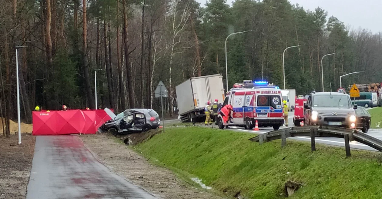 Wypadek w Komorowie na DK9 między Tarnobrzegiem a Rzeszowem