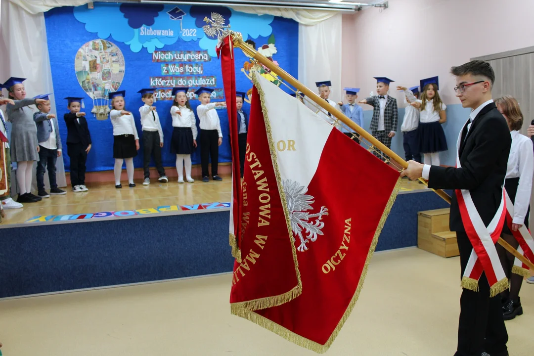 Uroczystość pasowania w ZS Maliniu