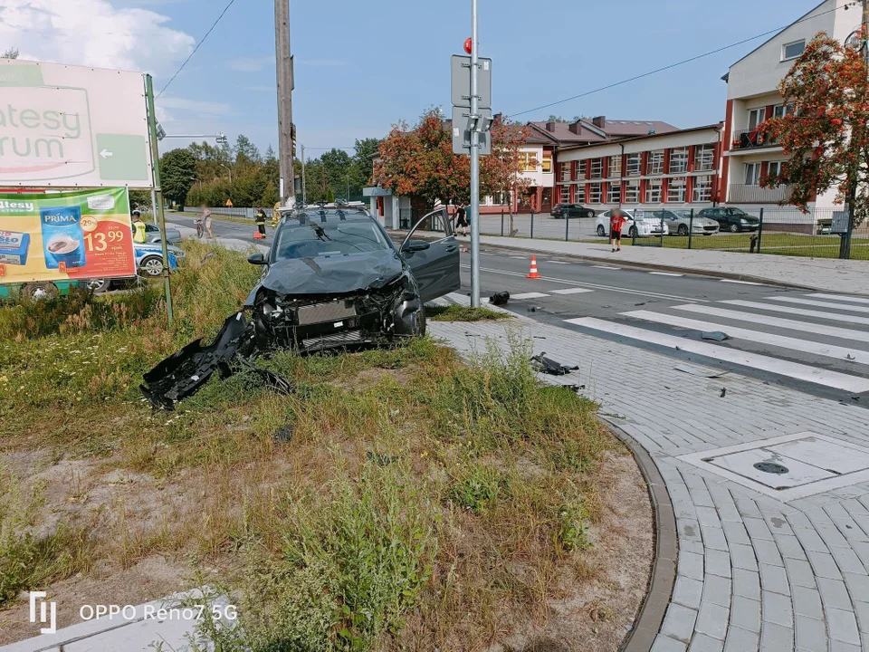 Kolizja w Wilczej Woli na ul. Księdza Sokoła.