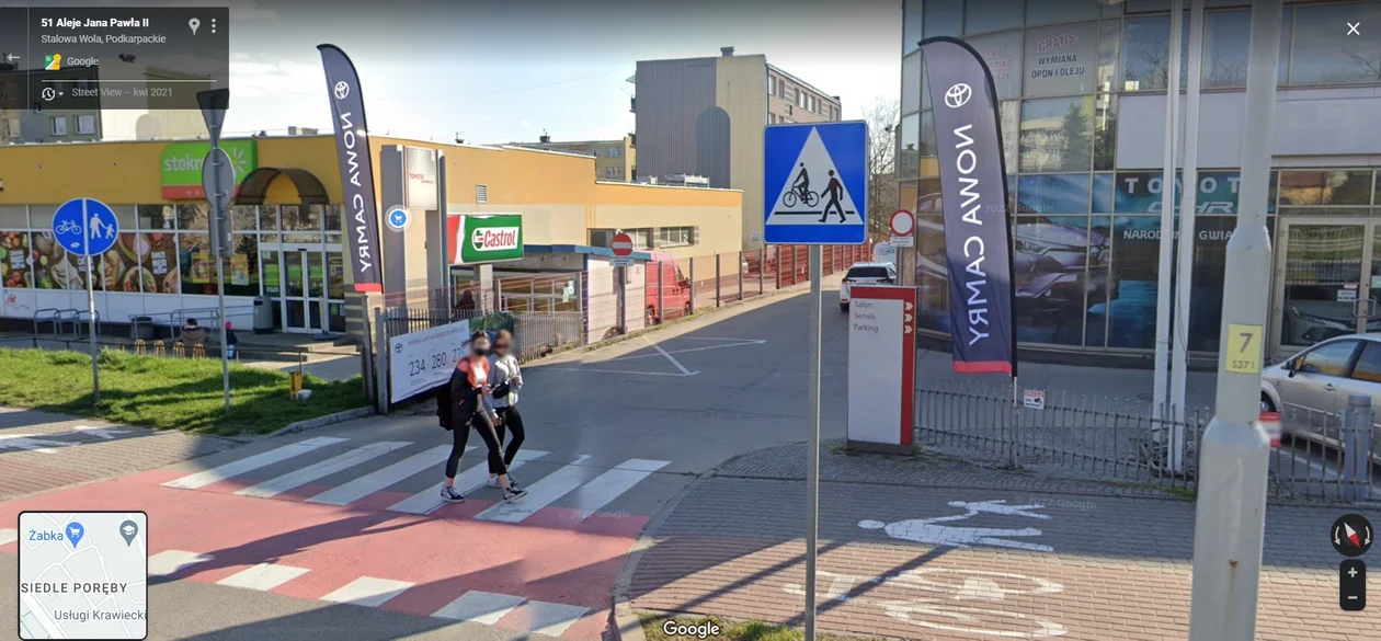 Google Street View 2021 - zdjęcia ze Stalowej Woli, Tarnobrzega i Grębowa