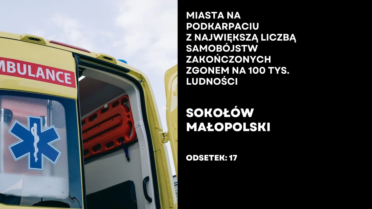 Miasta na Podkarpaciu, gdzie doszło do największej liczby samobójstw