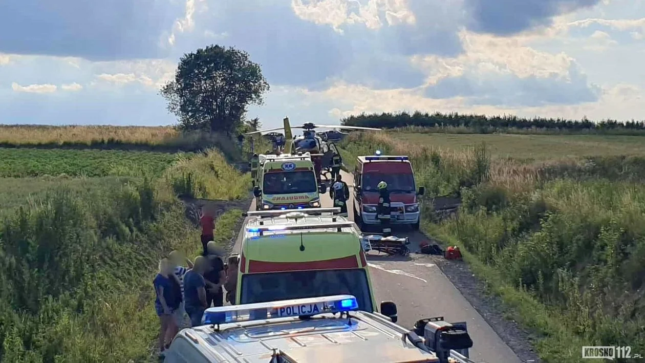 Poważny wypadek pomiędzy Faliszówką a Leśniówką