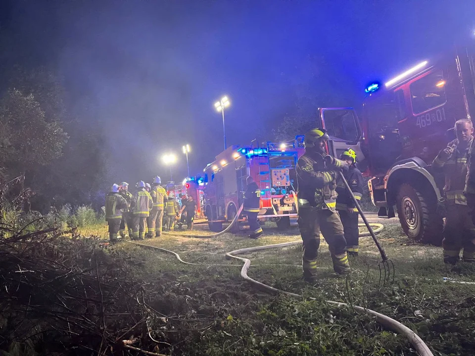 Pożar nad Jeziorem Solińskim
