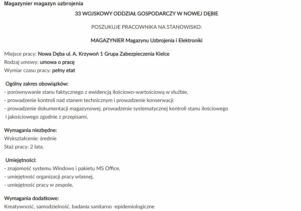 Chcesz pracować w wojsku, policji, albo straży pożarnej? Najnowsze oferty zatrudnienia na Podkarpaciu