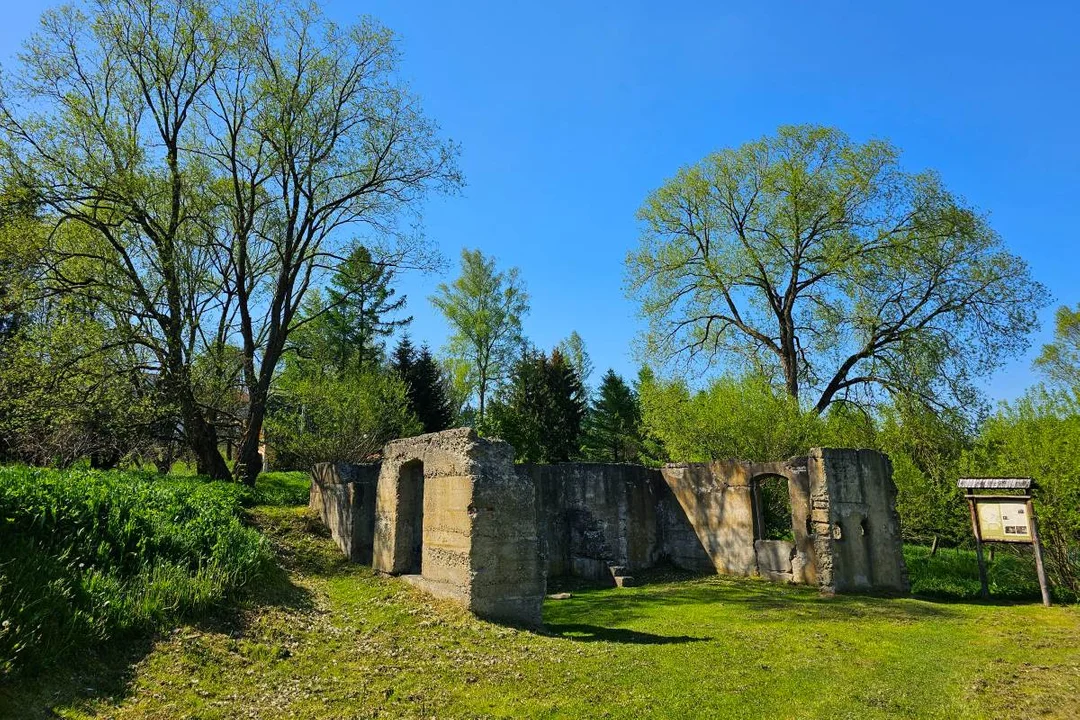 Lutowiska. Ruiny synagogi