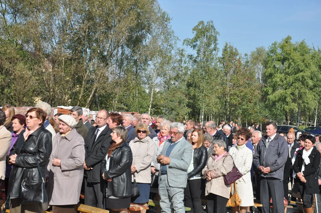 Wmurowanie kamienia węgielnego w kościół w Woli Mieleckiej