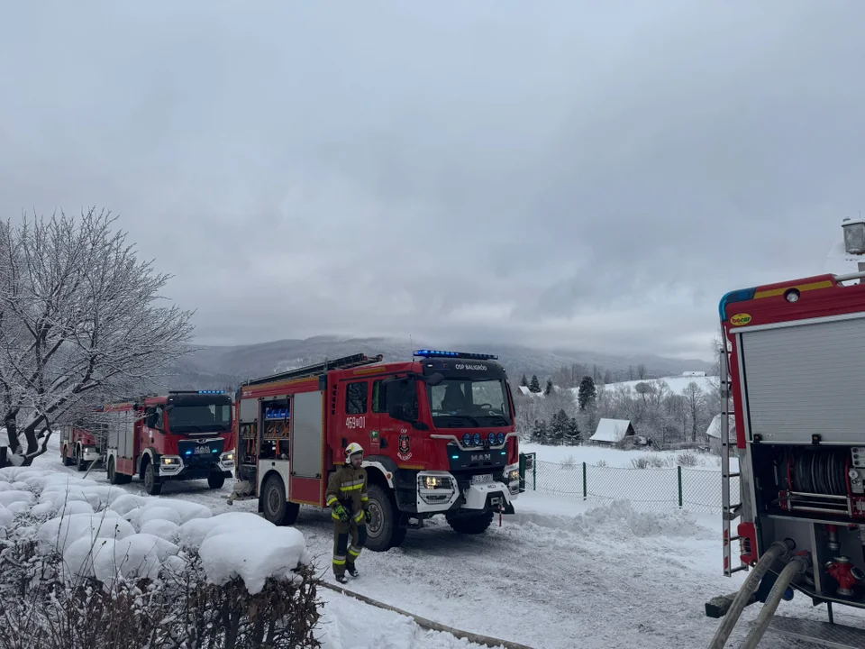 Poważny pożar budynku w Bieszczadach