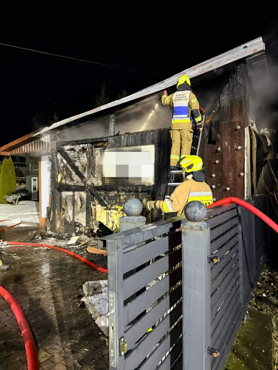 Pożar budynku w regionie