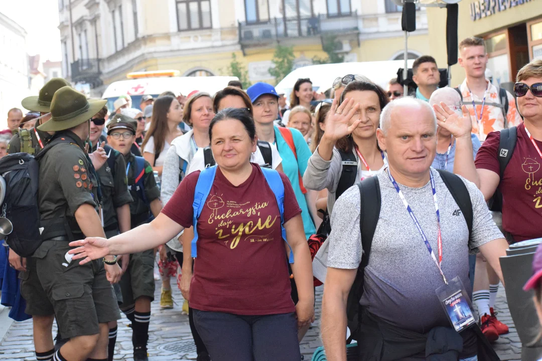 Wyjście Pielgrzymki Tarnowskiej z Tarnowa