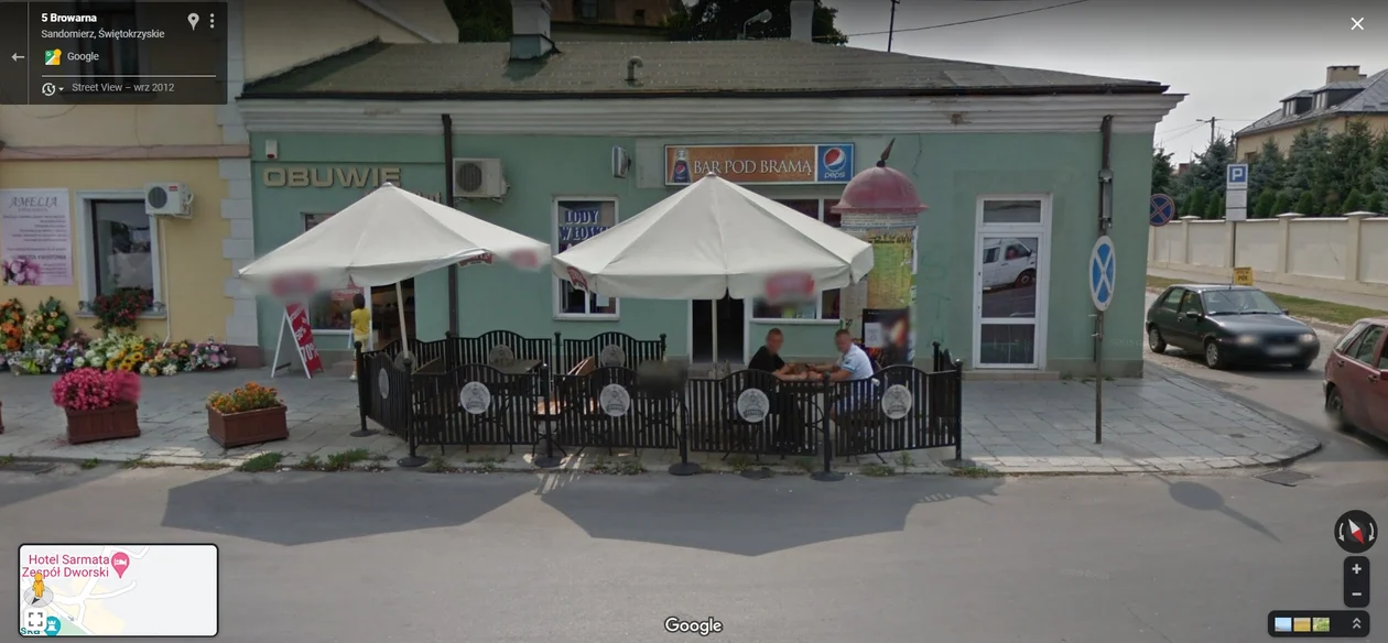 Google Street View w Sandomierzu