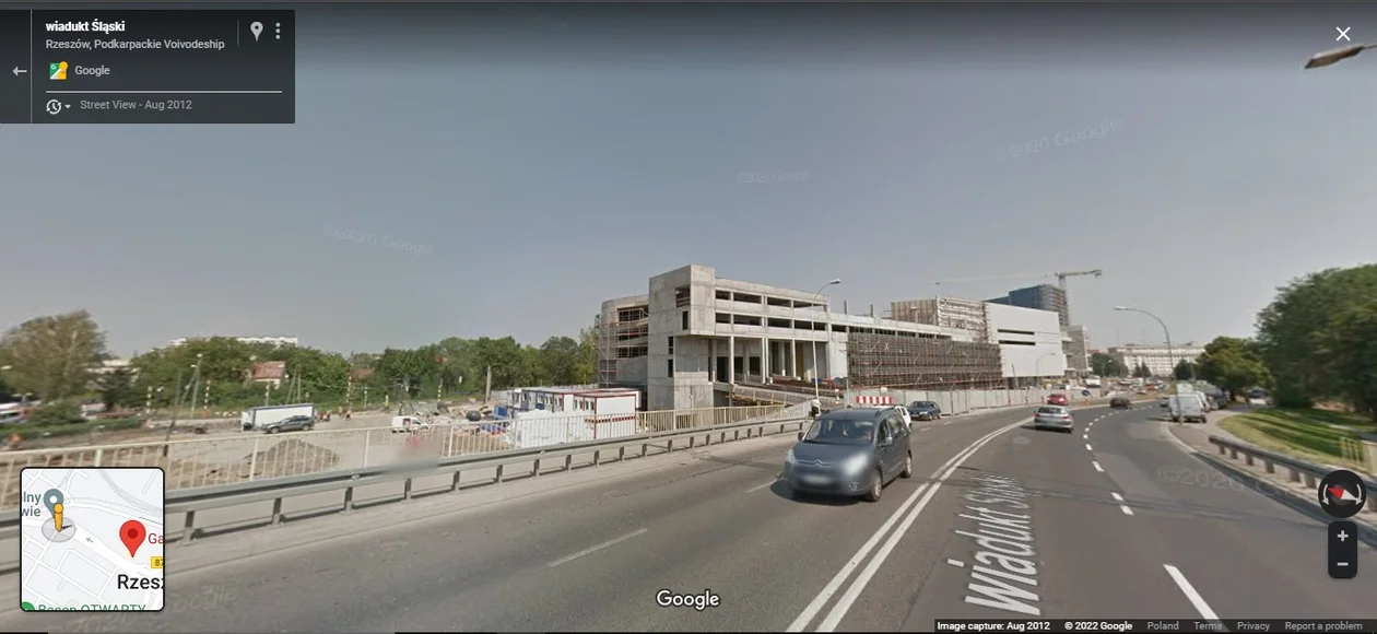 Budowa Galerii Rzeszów. Zobacz zdjęcia Google Street View sprzed 10 lat