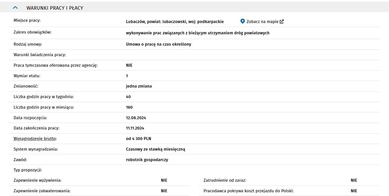 Oferta pracy: ROBOTNIK GOSPODARCZY
