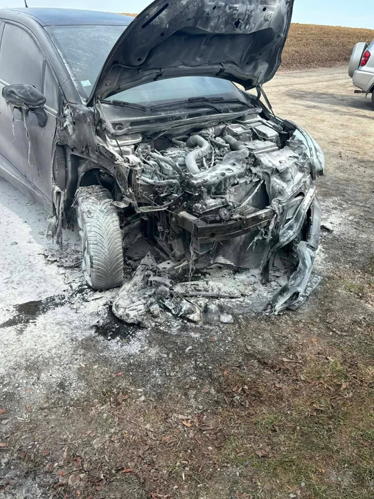 Pożar samochodu w regionie